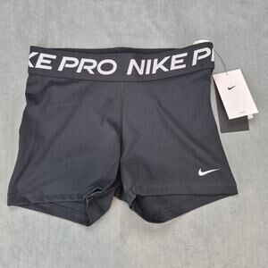 Nike Pro 365 Womens 3” Shorts Black White CZ9857-010 Volleyball NWT